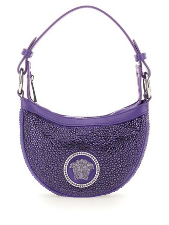Versace Mini Hobo Bag With Crystals