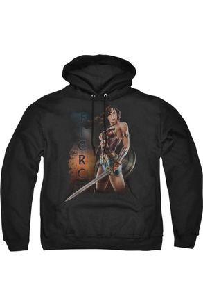 Gildan Wonder Woman Movie Fierce Adult Pull Over Hoodie / Hooded Sweatshirt