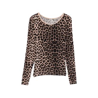 BASERANGE Emily Leopard-print Long-sleeve Top