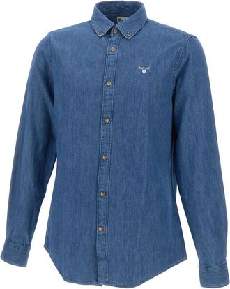 Barbour Denim Crest Tailored Shirt - male - Barbour - Denim Shirts - Blue - XL - Shirts