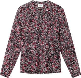 Isabel Marant MARIA blouse met bloemenprint - Zwart