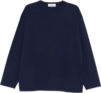 Stone Island Katoenen jersey T-shirt - Blauw