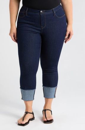 1822 Denim Deep Roll Cuff Jeans in Rinse at Nordstrom, Size 22W