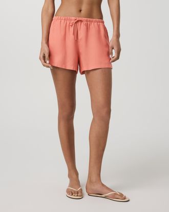 Vuori Clothing Trestles Twill Tie Shorts | Sun Stone | XS, Size Extra Small