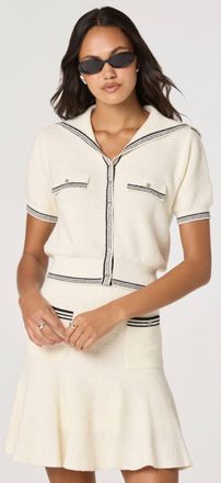 Astr Dynasty Cardigan In Ivory