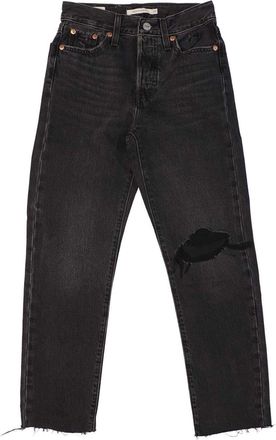 Levi's Womens Levis Wedgie Straight Leg Five Pocket Jeans in Black - Size 25W/26L