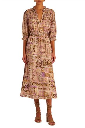 Marie Oliver Womens Estine Wrap Skirt In Amethyst Tile