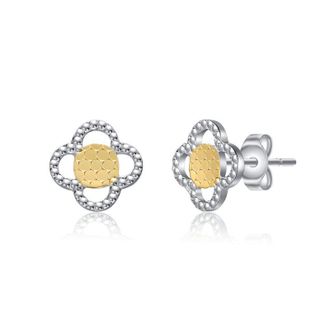 Rachel Glauber Floral Symphony Two-Tone Earrings