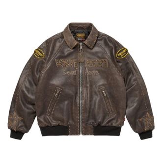 SUPREME FW25 Vanson Leathers b.b. Simon Jacket Brown SUP-FW25-018-BRWN
