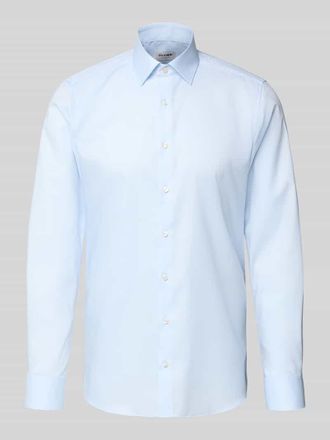 Olymp Level 5 Slim Fit Business-Hemd mit Strukturmuster und Kentkragen in Bleu, Gr&ouml;&szlig;e 38