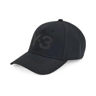 Yohji Yamamoto Logo Katoenen Baseballpet - Heren - Petten - Zwart - ONE Size - Katoen - Accessoires
