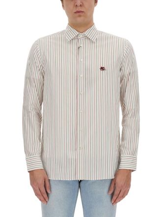 Etro White Regular Logo Shirt