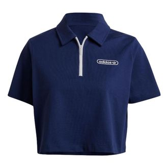 adidas (WMNS) adidas Original Crop Zip Polo Shirt Night Sky HL6572