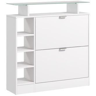 HOMCOM Zapatero 89x25x92 cm blanco