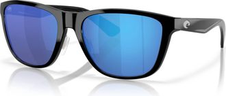 Costa Womens Corrientes 580G Polarized Sunglasses In Black Blue Mirror