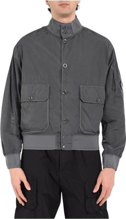 C.P. Company Chrome-R Jack met Geribbelde Kraag - Heren - Zomerjassen - Grijs - M - Jassen