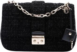 Dior Pre-owned Miss Dior Crossbody Bag - Dames - Vintage Schoudertas - Zwart - ONE Size - Tweed - Vintage