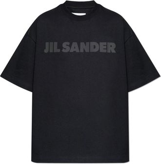 Jil Sander T-shirt met logo - Dames - T-shirts - Zwart - XS - Tops