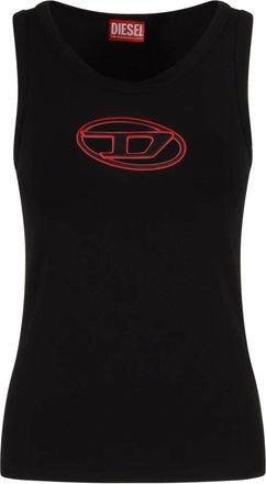 Diesel Tops, Dames, Zwart, M, Katoen, Zwarte Shirt T-Lynys-Od