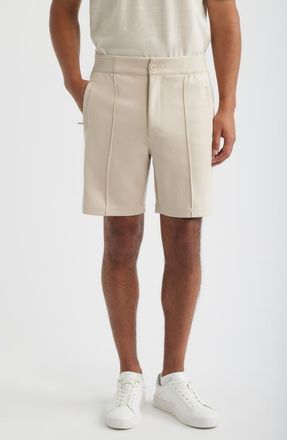 Bugatchi Soft Touch Pintuck Shorts in Almond at Nordstrom, Size X-Large