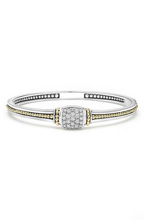 Lagos Rittenhouse Diamond Pav&eacute; Bangle in Silver at Nordstrom, Size 7