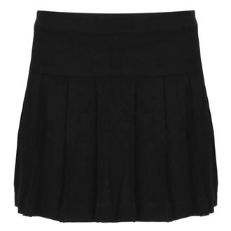 Palm Angels Short Skirts, female, Black, Size: S Mini Skirt in Trendy Style