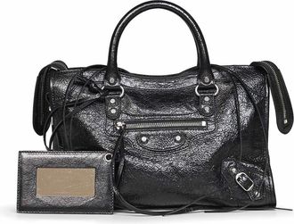 Balenciaga Le City Bag Small - Dames - Tassen - Zwart - Maat: ONE Size Katoen