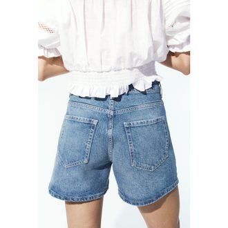 H&M Denim Shorts in Denim Blue at Nordstrom, Size 10