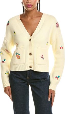 525 america Fruit Embroidered Cardigan