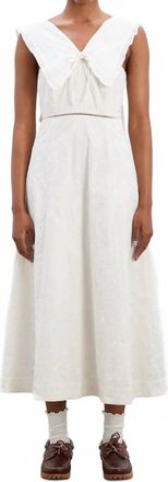 Damson Madder Womens Fan Fan Dress In White