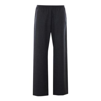 Lanvin Flanellen broek met wijde pijpen - Heren - Broeken - Grijs - Maat: L/Xl Flanel