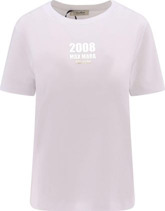 Max Mara Quieto Cotton T-shirt With Print On The Front