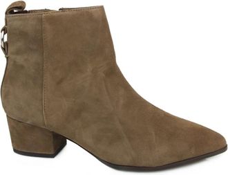Steve Madden Enkellaarsjes - Dames - Cowboylaarzen - Beige - 38 1/2 EU - Leer - Schoenen