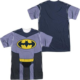 Gildan Teen Titans Go To The Movies Batman Uniform (Front/Back Print) Short Sleeve Adult Poly Crew Tee / T-Shirt