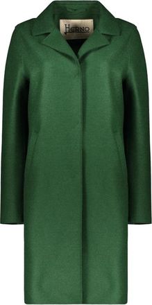 Herno Knie-lange Jas - Dames - Mantel - Groen - XS - Wol - Jassen