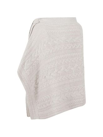 Ermanno Scervino Cable-Knit Cape - Cream