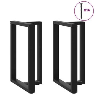 Berkfield Home Bar Table Legs T-Shaped&not;2 pcs Black 60x35x(90-91) cm Steel