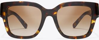 Tory Burch Womens Miller Square Sunglasses, One Size