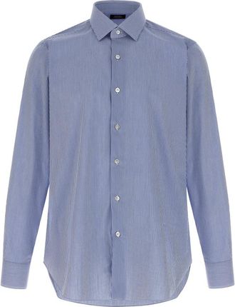 Barba Shirts - Heren - Zakelijke Overhemden - Blauw - 5XL - Katoen - Overhemden
