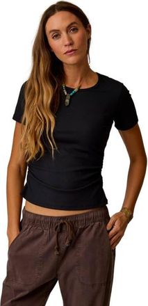 Carve Designs Vega Rib Tee 2.0 in Black at Nordstrom, Size Xx-Small