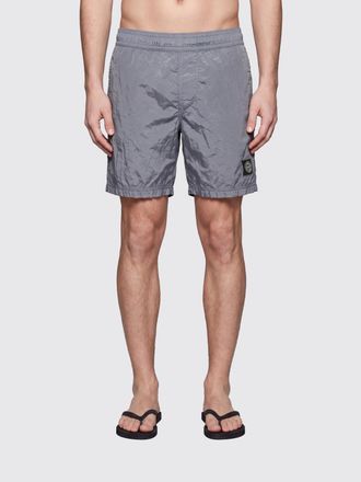 Stone Island Nylon Swim Shorts with Elasticated Waist and Logo Patch