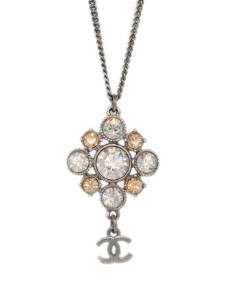 Chanel 2012 rhinestone-embellished necklace - Silver