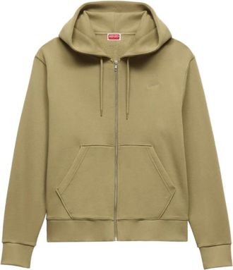 Kenzo Hoodies & sweatvesten, Heren, Groen, M, Katoen, Full Zip Hoodie