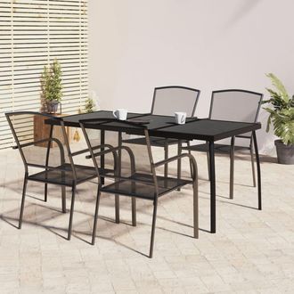 vidaXL Vidaxl - Juego De Comedor De Jard&iacute;n 5 Piezas Acero Gris Antracita