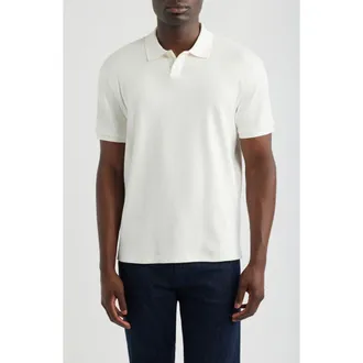 Mavi Stretch Cotton Polo in Antique White at Nordstrom, Size X-Large