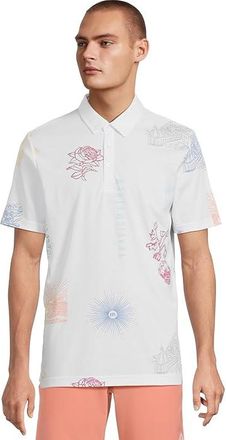 Travis Mathew Passport Polo Mens Short Sleeve Knit White : 2XL, Cotton/Polyester