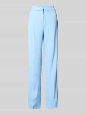 Review High Waist Stoffhose mit B&uuml;gelfalten in Hellblau, Gr&ouml;&szlig;e XS