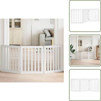 vidaXL Cancello per cani da interno - vidaXL Cancello per Cani Pieghevole 3 Pannelli Bianco 150 cm Pioppo - Cancello per cani da soggiorno