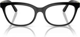 Dolce & Gabbana 54mm Butterfly Optical Glasses in Black /Demo Lens at Nordstrom