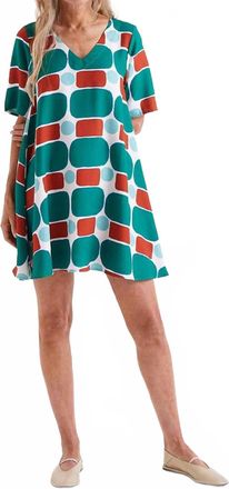 Compa&ntilde;&iacute;afant&aacute;stica Peppermint Print Dress In Green Geometric